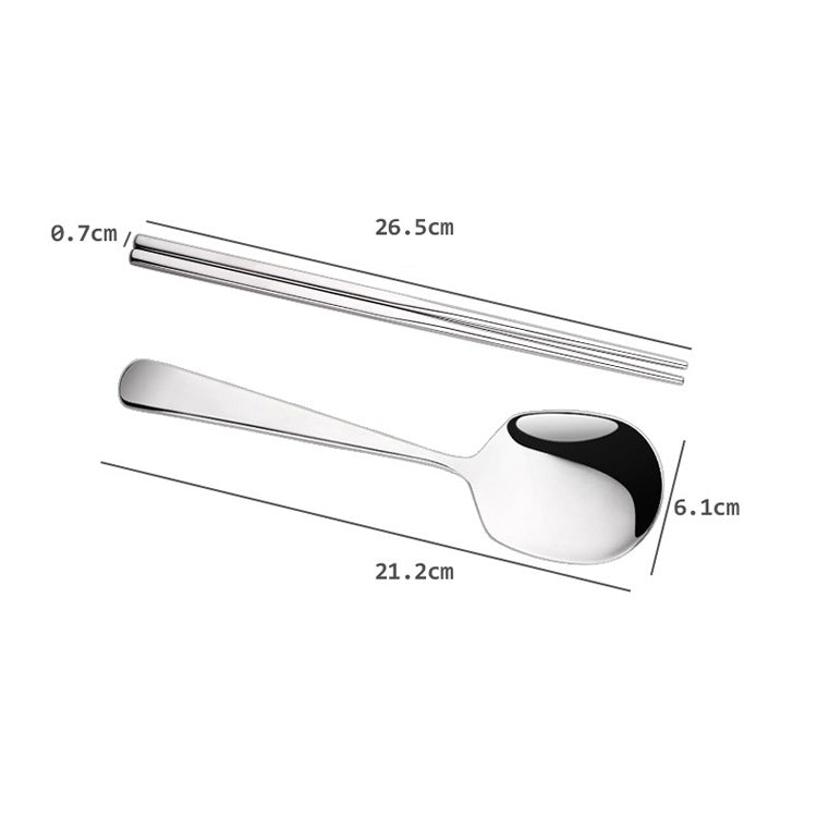 4 PCS 304 Stainless Steel Chopsticks Tableware, Specification: Chopsticks