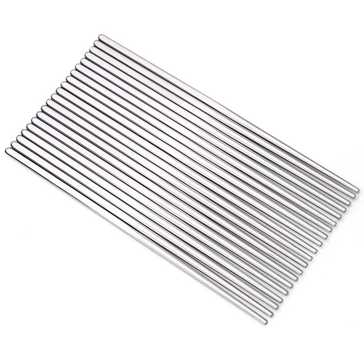 10 Pairs 304 Stainless Steel Chopsticks Non-Slip Tableware Children Chopsticks