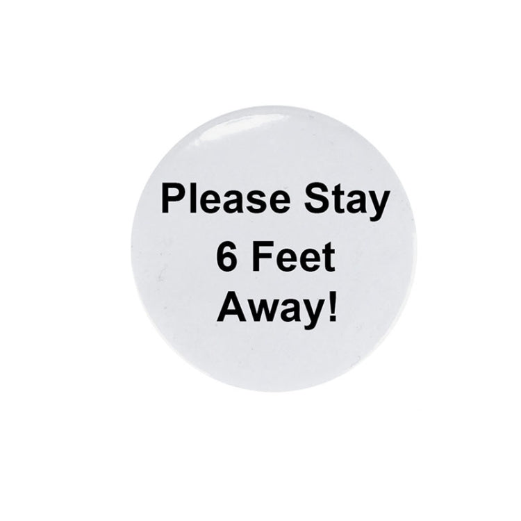 50 PCS 25mm  Safety Distance Reminder Brooch