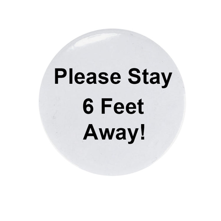50 PCS 58mm Safety Distance Reminder Brooch