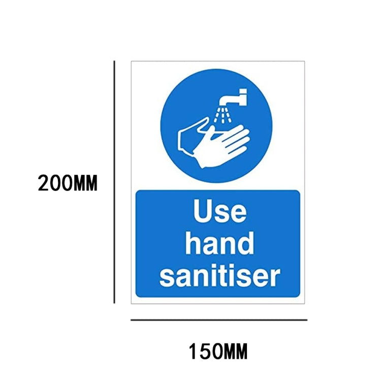 10 PCS PVC Sticker Hand Washing Sign Sticker