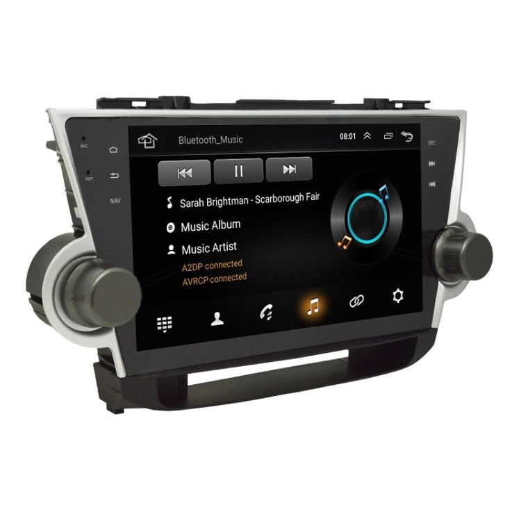 10.1 inch Android Navigation MP5 Bluetooth WIFI Car Navigation Integrated Machine Suitable For Toyota Highlander 09-13 WiFi 1G+16G