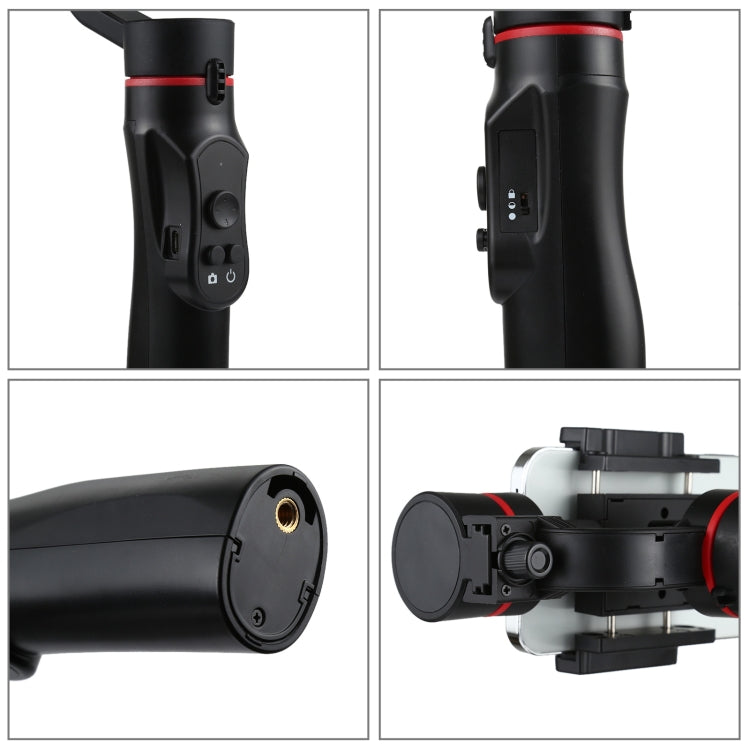 H2 Mobile Phone Stabilizer Three-Axis Anti-Shake Handheld Camera Gimbal Smart Camera Gimbal(Red)