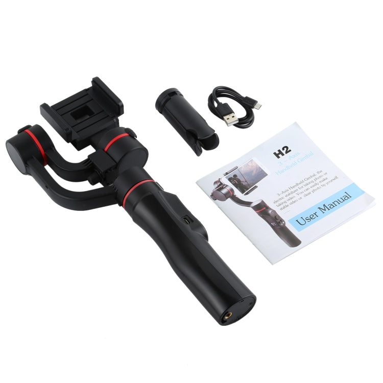 H2 Mobile Phone Stabilizer Three-Axis Anti-Shake Handheld Camera Gimbal Smart Camera Gimbal(Red)