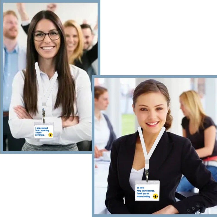 3 PCS Employee Badge Work Card Student Hanging Neck Card Holder