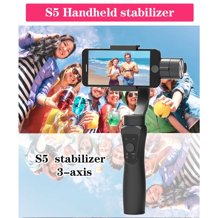 S5 Three-Axis Handheld Gimbal Mobile Phone Smart Anti-Shake Camera Panoramic Stabilizer