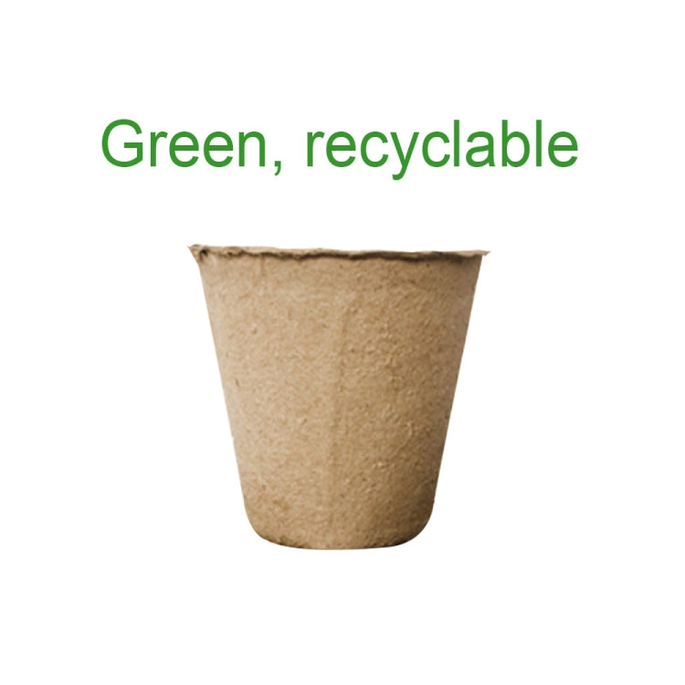 100 PCS Environmentally Friendly Practical Recyclable Paper Nursery Cups Straight Pulp Molded Flower Pots