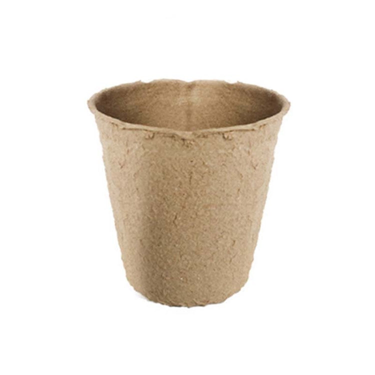 100 PCS Environmentally Friendly Practical Recyclable Paper Nursery Cups Straight Pulp Molded Flower Pots