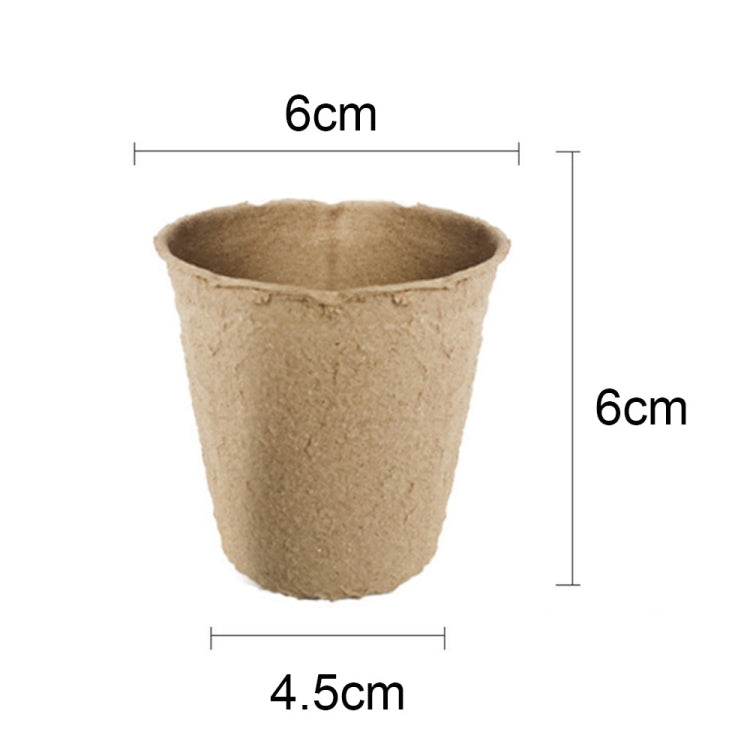100 PCS Environmentally Friendly Practical Recyclable Paper Nursery Cups Straight Pulp Molded Flower Pots