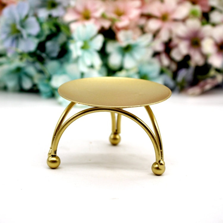 3 PCS Geometric Wrought Iron Candlestick Table Decoration(Golden)