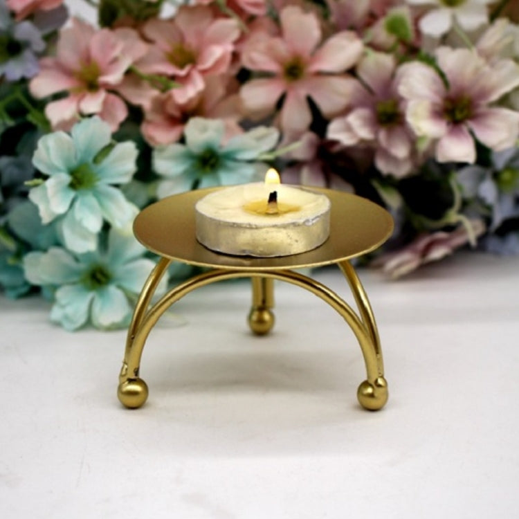 3 PCS Geometric Wrought Iron Candlestick Table Decoration(Golden)