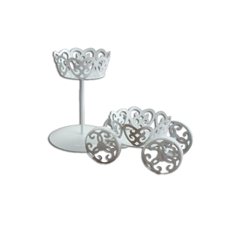 3 PCS Wrought Iron Cake Stand Dessert Holder Candle Holder Metal Decoration Ornaments
