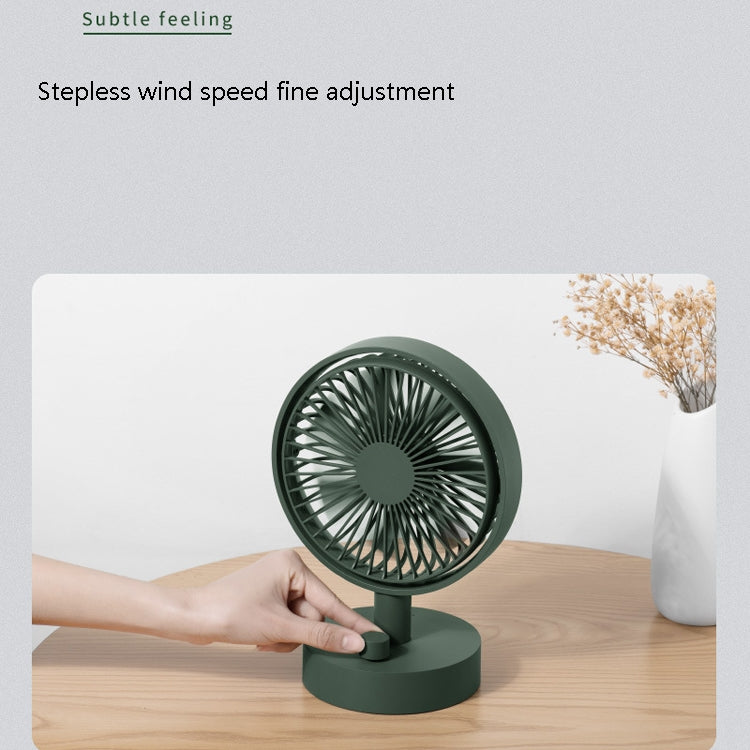 Desktop Shaking Head Fan Portable Household Usb Charging Small Fan(Ivory White)