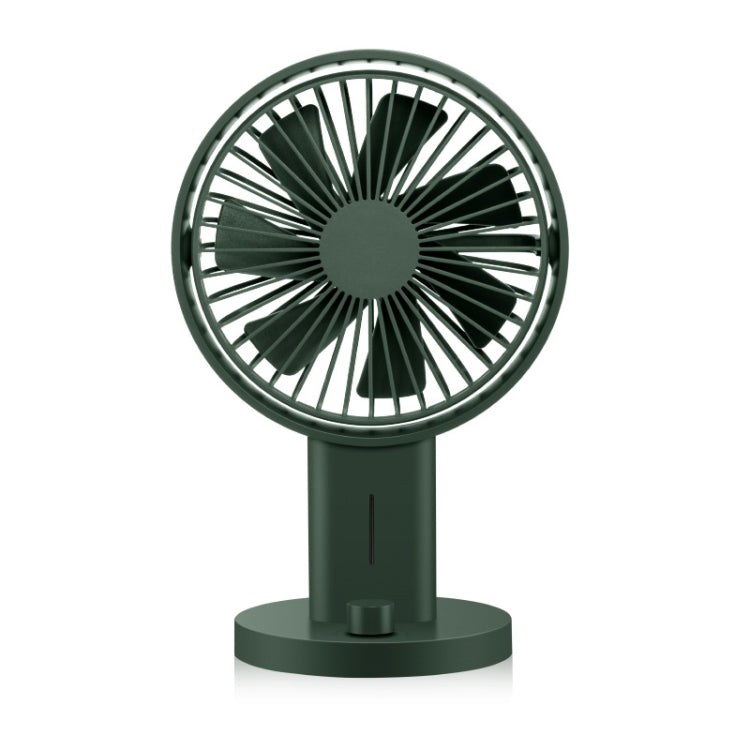 Desktop Fan Student Dormitory Charging Small Fan Home Office Fan(Army Green)