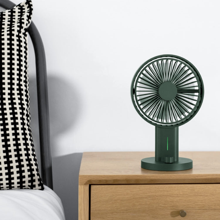 Desktop Fan Student Dormitory Charging Small Fan Home Office Fan(Army Green)