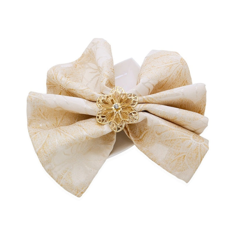 6 PCS CJK-1016 Western Restaurant Hotel Banquet Flower Shape Napkin Ring(Golden)