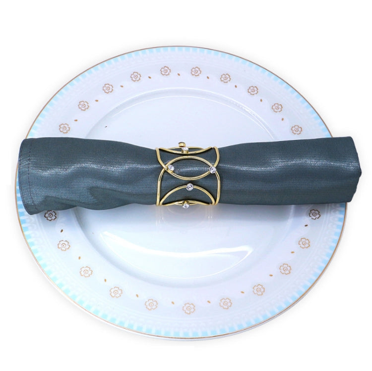 6 PCS CJK1019 Three-Dimensional Diamond-Studded Napkin Buckle Hotel Table Wedding Banquet Accessories