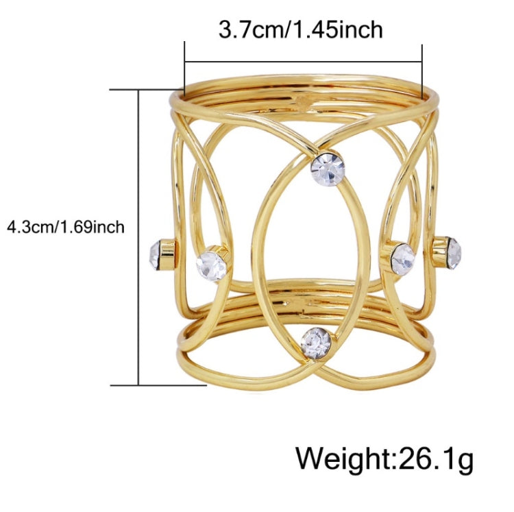 6 PCS CJK1019 Three-Dimensional Diamond-Studded Napkin Buckle Hotel Table Wedding Banquet Accessories