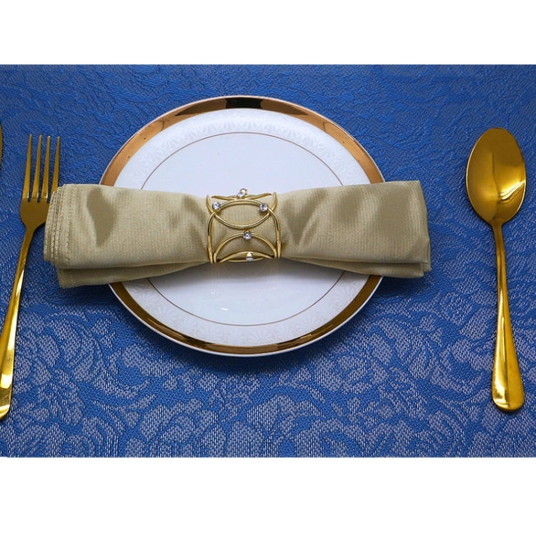 6 PCS CJK1019 Three-Dimensional Diamond-Studded Napkin Buckle Hotel Table Wedding Banquet Accessories