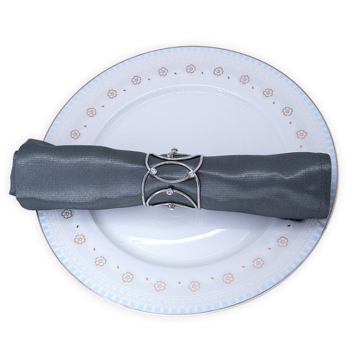 6 PCS CJK1019 Three-Dimensional Diamond-Studded Napkin Buckle Hotel Table Wedding Banquet Accessories