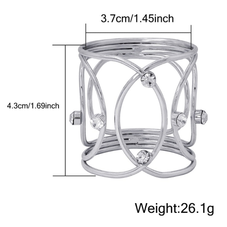 6 PCS CJK1019 Three-Dimensional Diamond-Studded Napkin Buckle Hotel Table Wedding Banquet Accessories