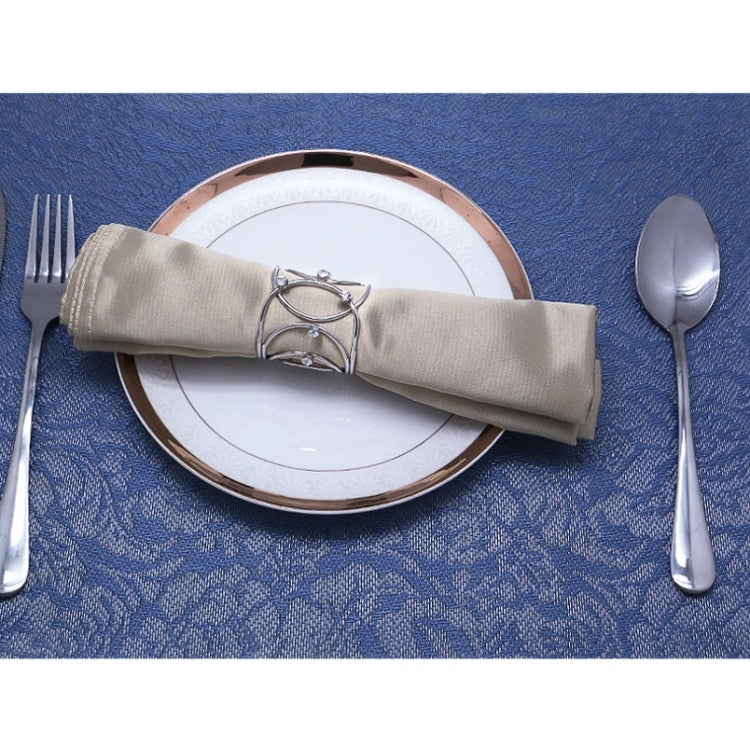 6 PCS CJK1019 Three-Dimensional Diamond-Studded Napkin Buckle Hotel Table Wedding Banquet Accessories