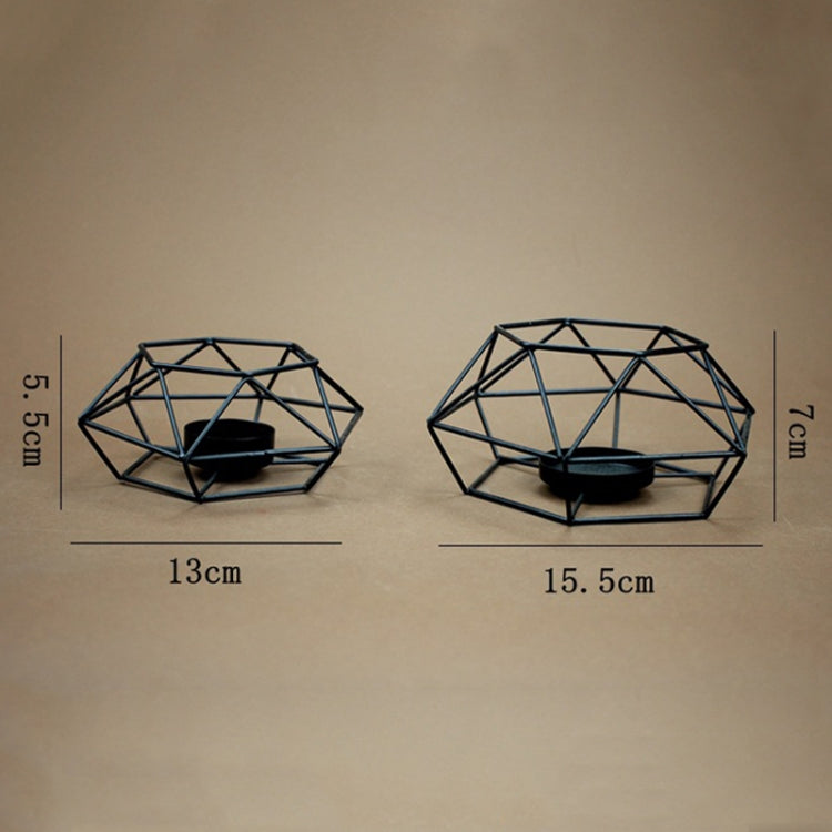 3 PCS Wedding Wrought Iron Candle Holders Craft Candle Holders Home Decoration Ornaments, Size: Small