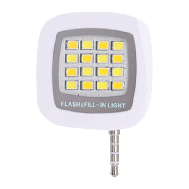 Universal Portable Selfie LED Ring Flash Light for Mobile Phone, Color: White