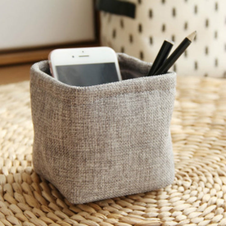 Mini Small Linen Pen Holder Desktop Cloth Simple Stationery Holders