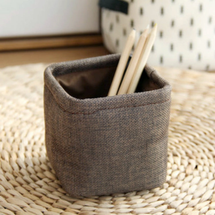 Mini Small Linen Pen Holder Desktop Cloth Simple Stationery Holders