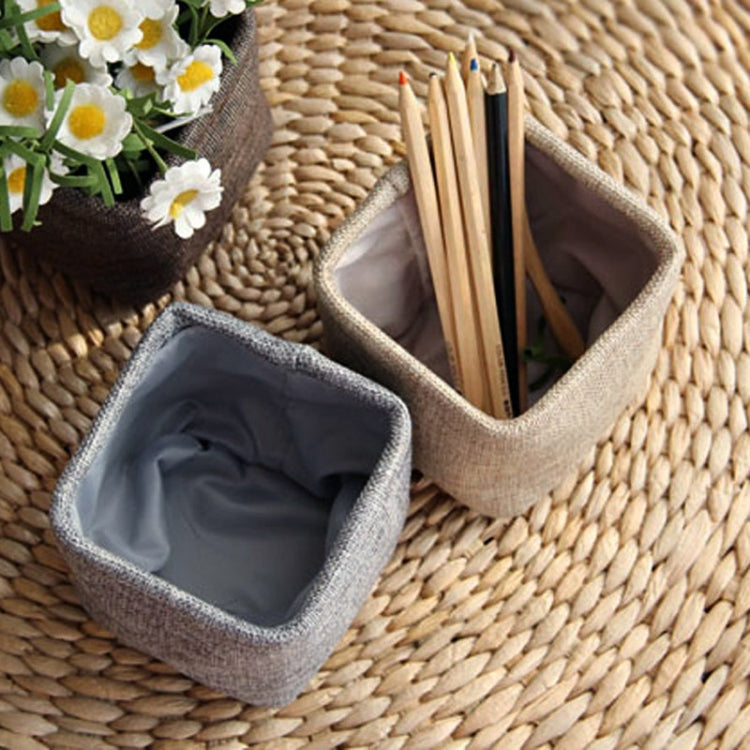 Mini Small Linen Pen Holder Desktop Cloth Simple Stationery Holders