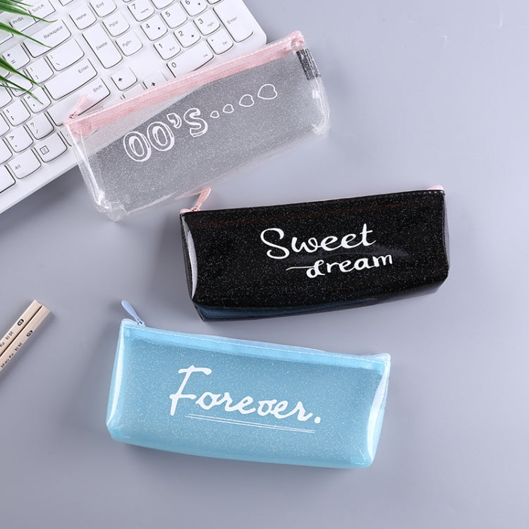 Transparent Letters Cute PVC Pen Bag School Supplies Stationery Pouch Pencil Box