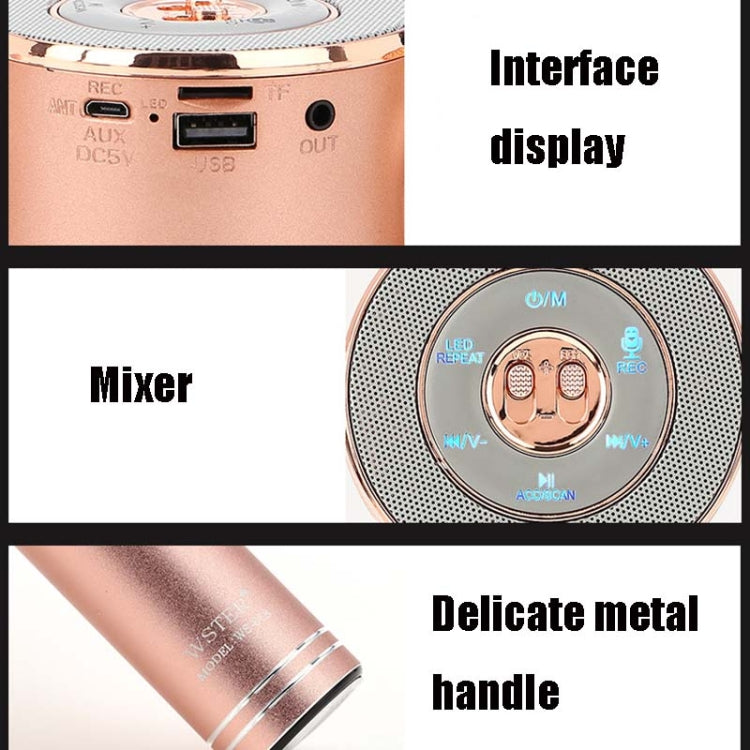 WS668 Wireless Bluetooth Microphone Mobile Phone K Song KTV Live Recording Microphone Audio