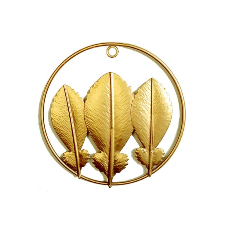 Home Living Room Iron Art Wall Hanging Gold Three-Dimensional Leaf Wall Hanging Decorative Painting