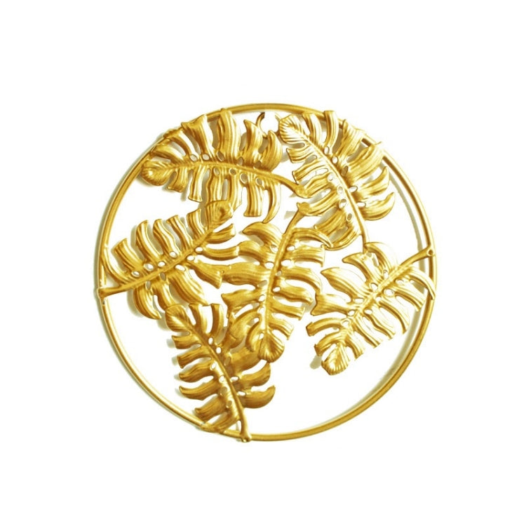 Home Living Room Iron Art Wall Hanging Gold Three-Dimensional Leaf Wall Hanging Decorative Painting