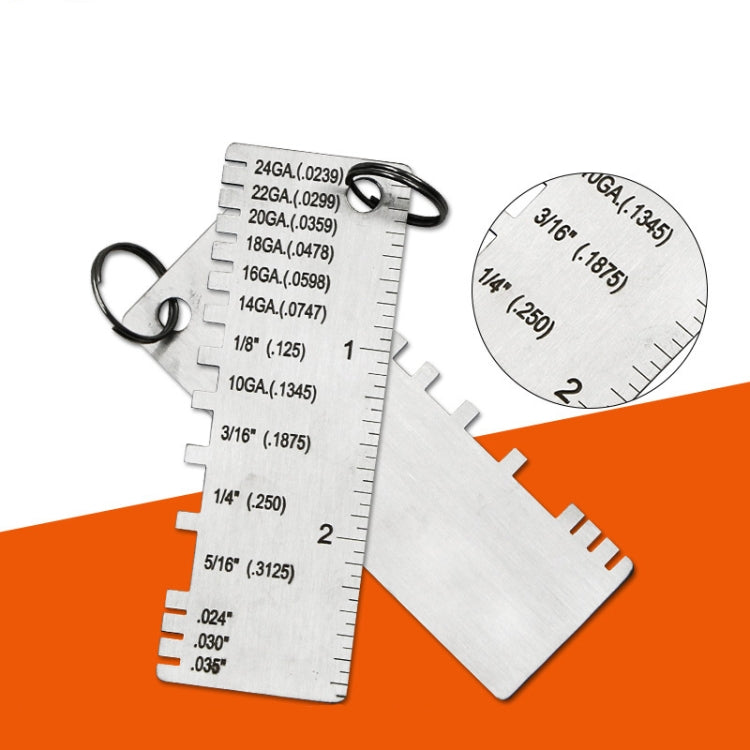 2 PCS Weld Inspection Ruler Thickness Gauge Welding Seam Measuring Tool