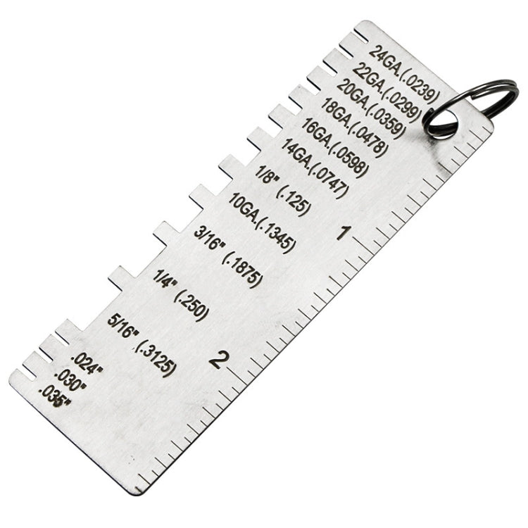 2 PCS Weld Inspection Ruler Thickness Gauge Welding Seam Measuring Tool