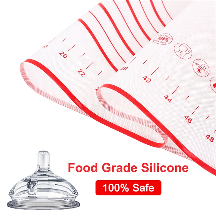 2 PCS Baking Dough Silicone Pad Non-slip Dough Pad