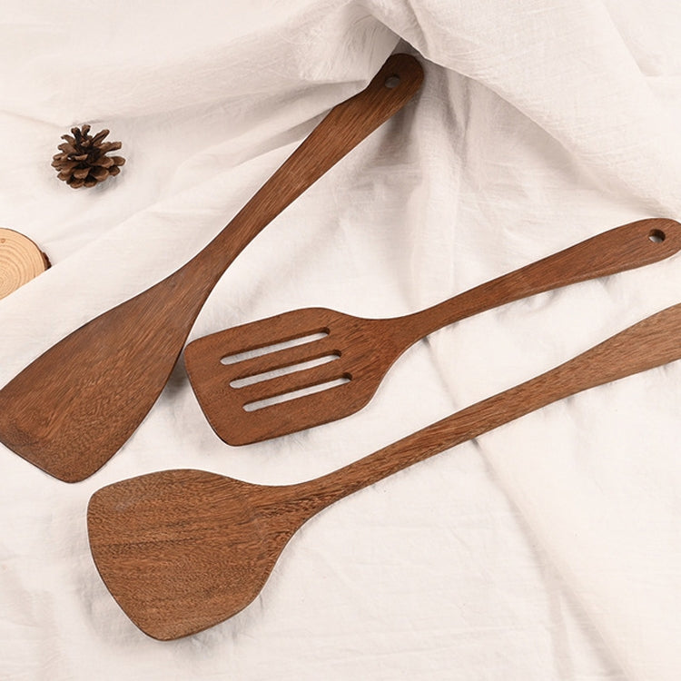 Long Handle Unpainted Chicken Wings Wooden Spatula Kitchen Utensils, Style:Large vegetable Spatula