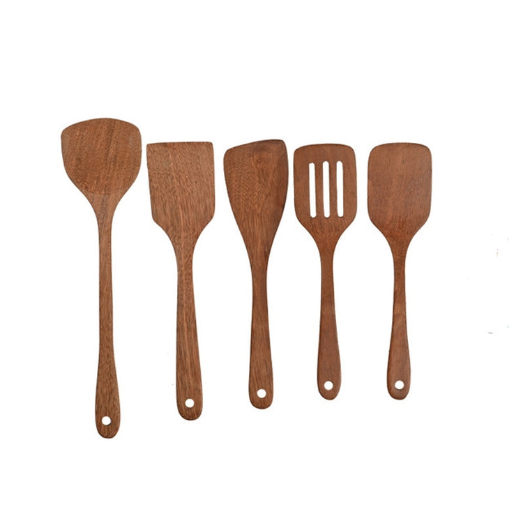 Long Handle Unpainted Chicken Wings Wooden Spatula Kitchen Utensils, Style:Large vegetable Spatula