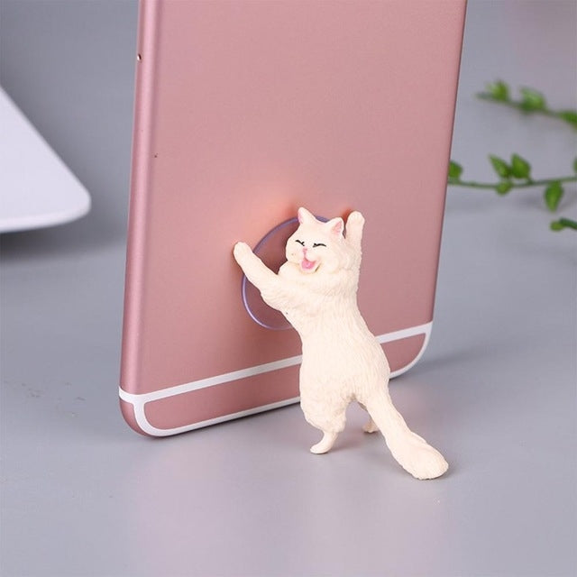 60 PCS Sucker Design Cute Cat Smartphone Holder