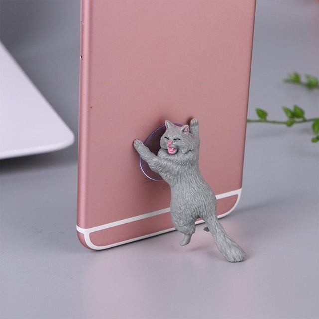 60 PCS Sucker Design Cute Cat Smartphone Holder