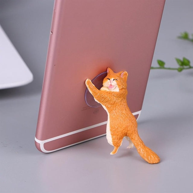 60 PCS Sucker Design Cute Cat Smartphone Holder