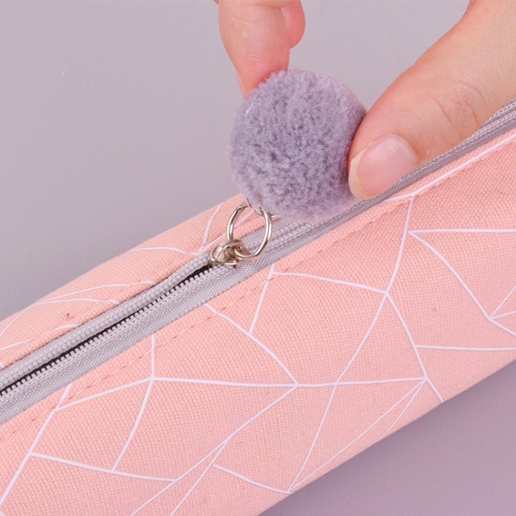Concise Solid Color Girls Student Pencil Case School Stationery Canvas Pen Bag