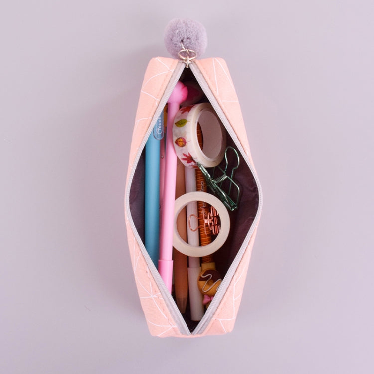 Concise Solid Color Girls Student Pencil Case School Stationery Canvas Pen Bag
