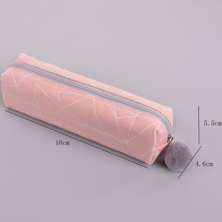 Concise Solid Color Girls Student Pencil Case School Stationery Canvas Pen Bag