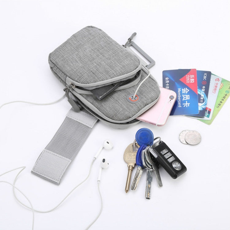Oxford Cloth Outdoor Sports Arm Bag Storage Bag Fitness Mobile Phone Bag for 5.5-6.5 Inch Screen Phone