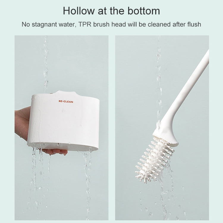 Wall-Mounted No Dead Corner Silicone Toilet Cleaning Brush Set