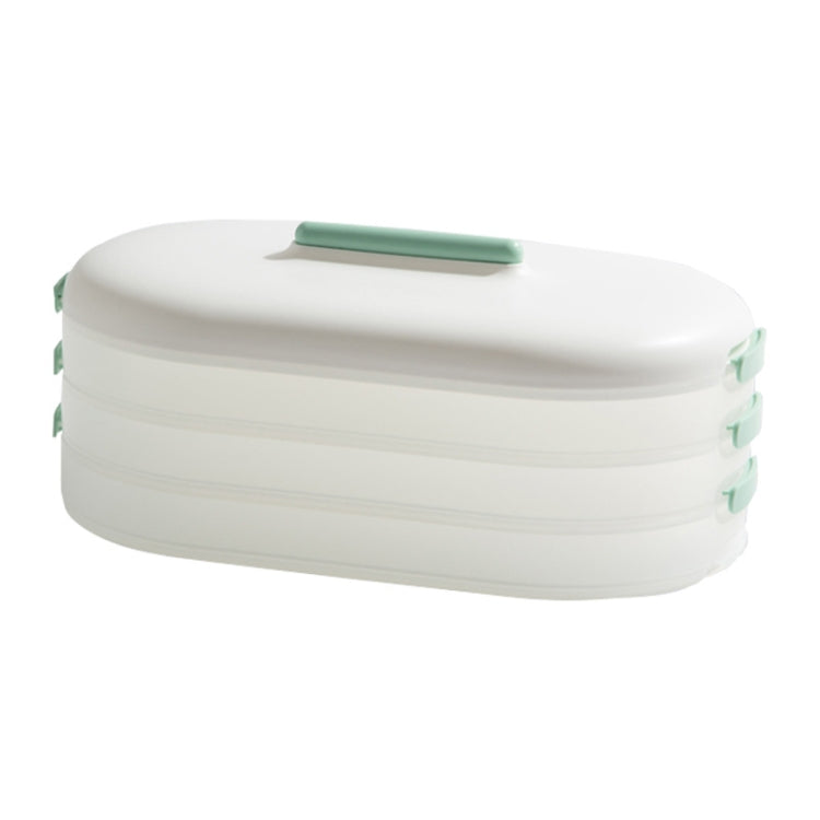 Anti-Stick Dumpling Box Layered Storage Refrigerator Food Preservation Box Three