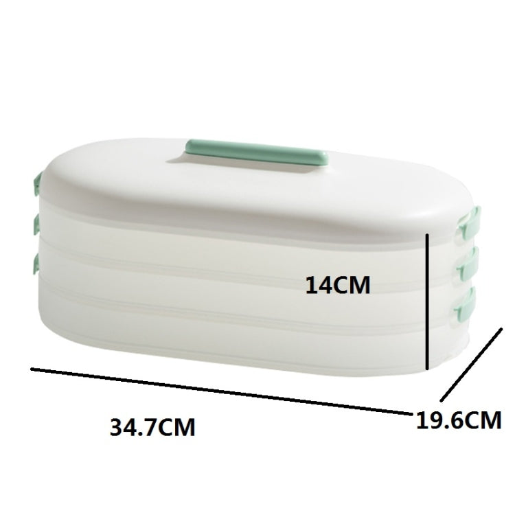 Anti-Stick Dumpling Box Layered Storage Refrigerator Food Preservation Box Three